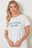 Goodhyouman - Isla Can i Bring My Dog Tee Optic White