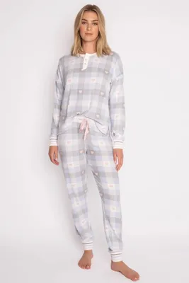 PJ Salvage - Classics Ski Jammie Set Blue Mist