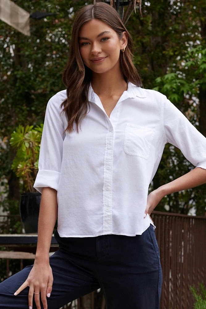 Bella Dahl - Shirt Tail Buttondown White