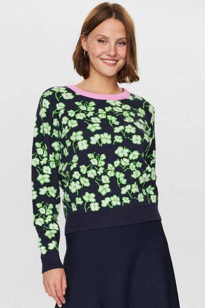 Numph - Nuflorence Pullover Blue/Green