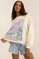 Z Supply - Blooming Sunday Sweatshirt Sea Salt