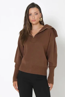 Madison - Fletcher Knit Pullover Chocolate Brown