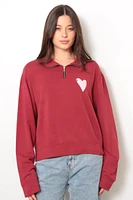 Goodhyouman - Montauk Heart Pullover Red Dahlia