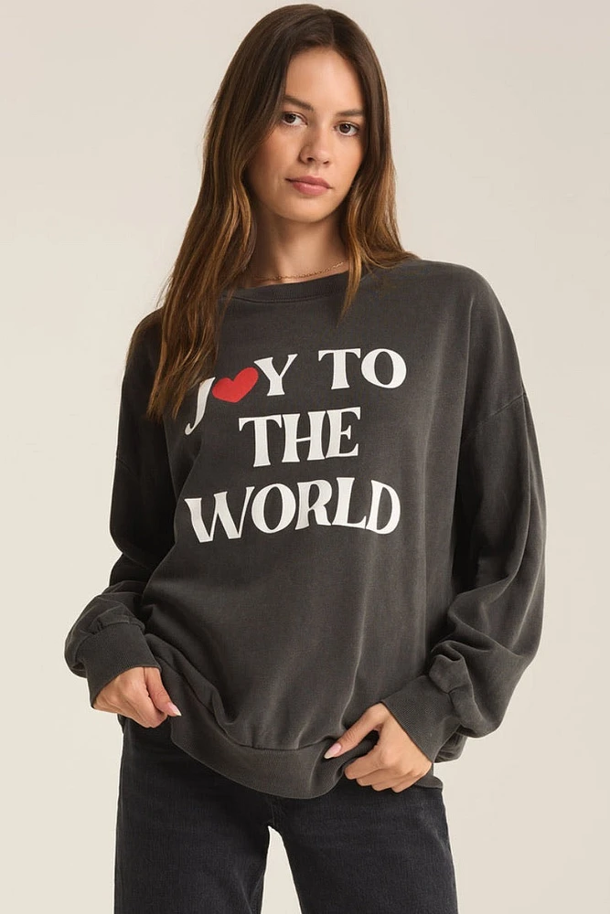 Z Supply - Joy Sunday Sweatshirt Black Sand