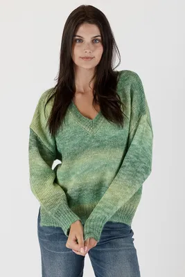 Lyla & Luxe - Jaime Ombre Sweater Green  no