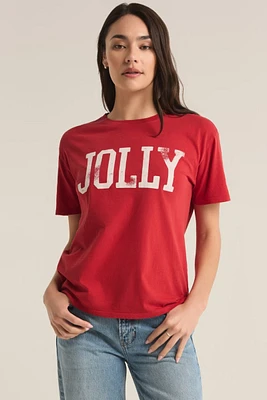 Z Supply - Jolly Boyfriend Tee Haute Red