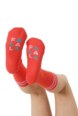 Fa La La Fuzzy Crew Socks