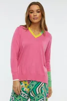 Zaket & Plover - V Neck Sweater Pink