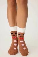 PJ Salvage - GingerBread Fun Socks in Brown