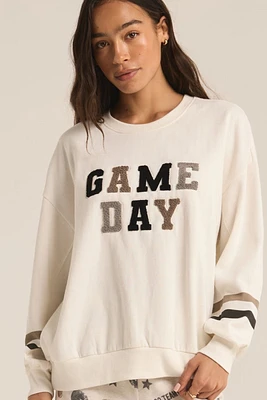 Z Supply - Oversized Game Time Sweatshirt Bone