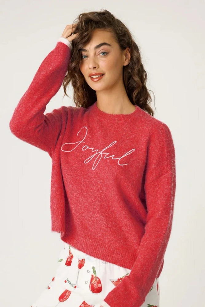 PJ Salvage -  Joyful Snuggle Sweater Red