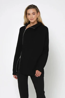 Madison - Reuben Zip Jumper Black