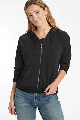 Splendid - Supersoft Zip Up Hoodie Black