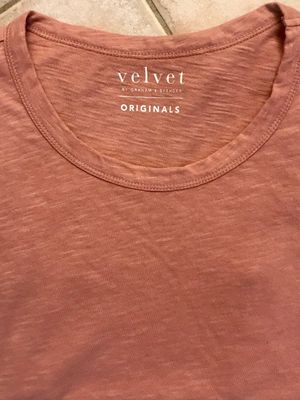 Velvet - Tilly Original Slub Crew neck tee  Coral