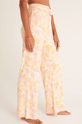 Z Supply -  Free As A Bird Floral Pant Whisper Pink