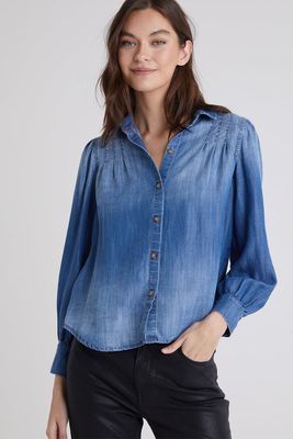 Bella Dahl - Pin Tucked Button Down Vintage Canyon Wash