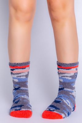 PJ Salvage - Fun Camo Star Socks in Denim