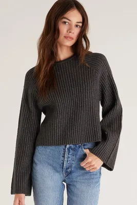 Z Supply -  Alpine Rib Sweater Charcoal Heather