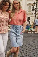 Esqualo - Button Down Denim Skirt