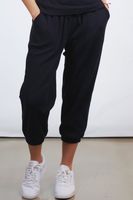 MBY6 - Lilly Cropped Knit Joggers Black