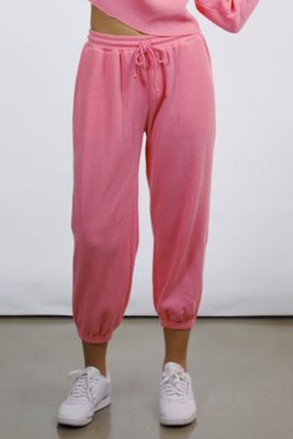 MBY6 - Lilly Cropped Knit Joggers Rose