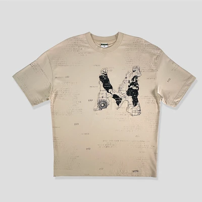 Machinist Oversize Map Printed T-Shirt (M2112)