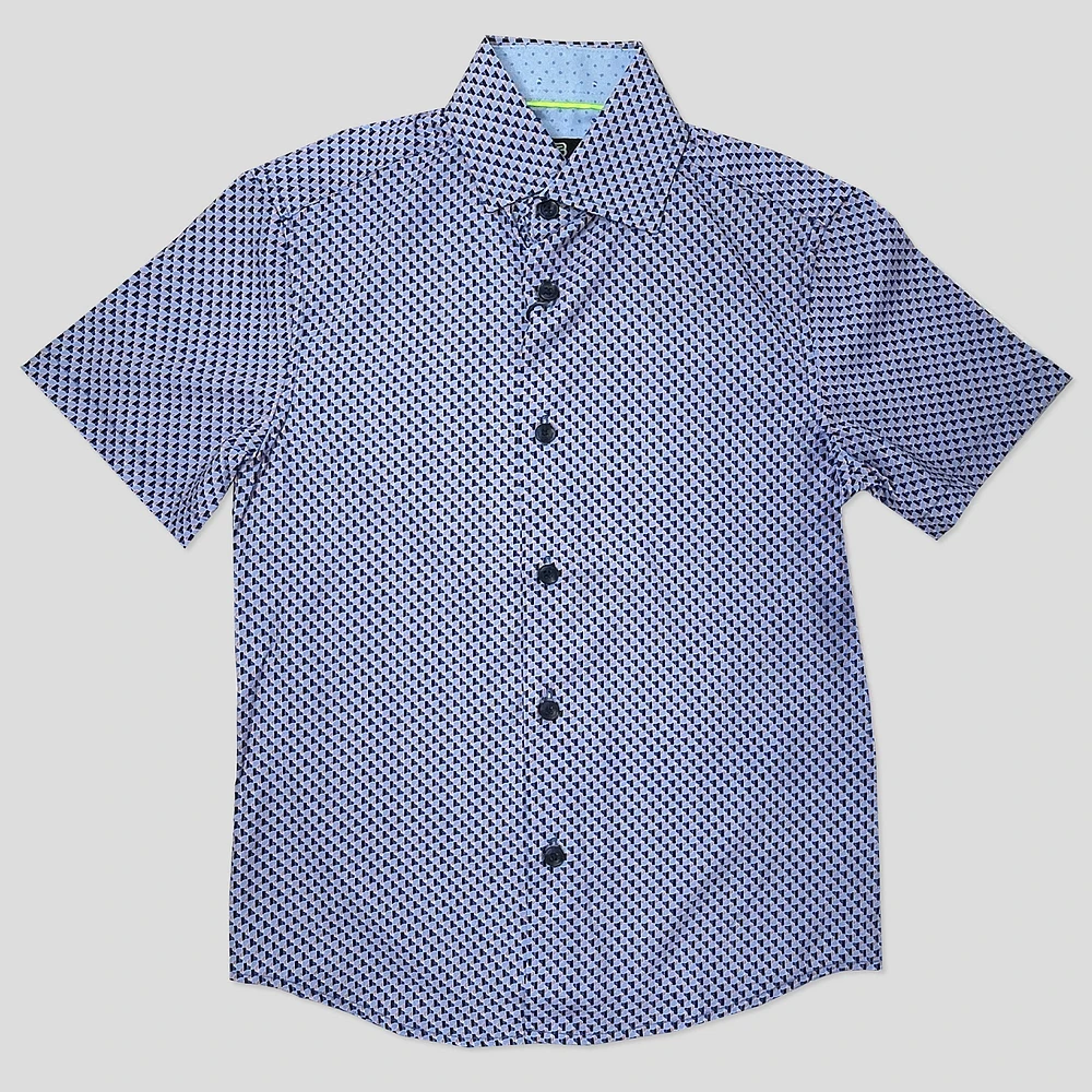 Boy's Tom Baine Blue Short Sleeve Shirt (TB350-7)