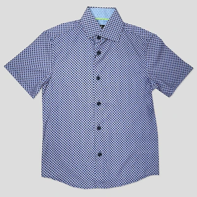 Boy's Tom Baine Blue Short Sleeve Shirt (TB350-7)