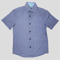 Boy's Tom Baine Blue Short Sleeve Shirt (TB350-7)