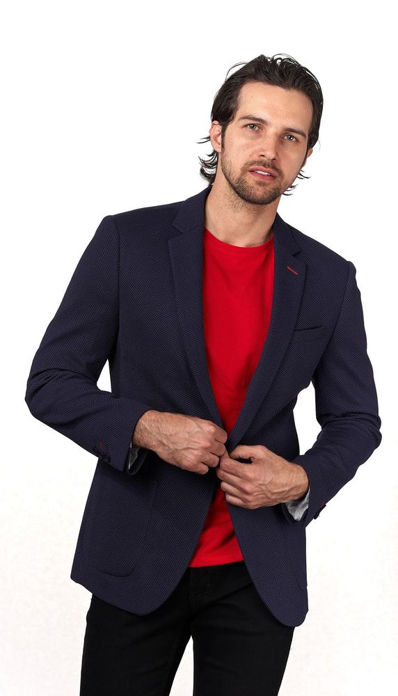 Navy Knitted Sport Coat