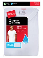3 Pack - Hanes Men's White Crew T-Shirt Undershirts