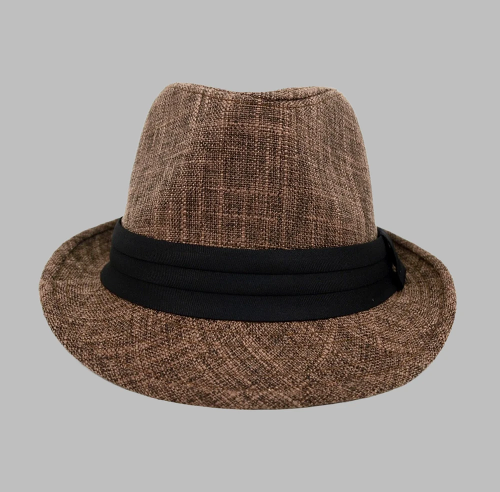 Trilby Fedora Hat with Black Band Trim