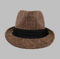Trilby Fedora Hat with Black Band Trim