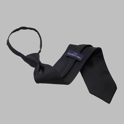 Black Zipper Tie