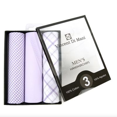 Men's Cotton Solid & Plaid Handkerchiefs
