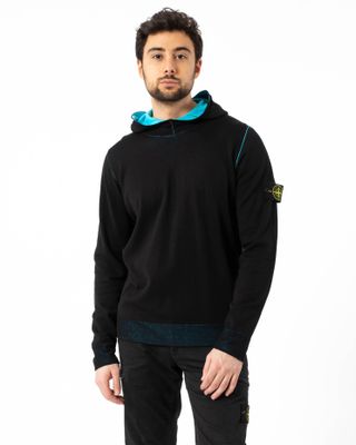 Hooded Reversible Knit Sweater