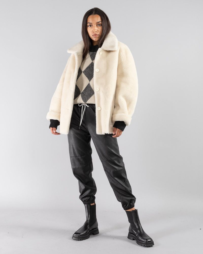 amomento reversible shearling coat