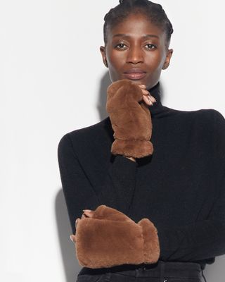 Ariel Faux Fur Fingerless Gloves