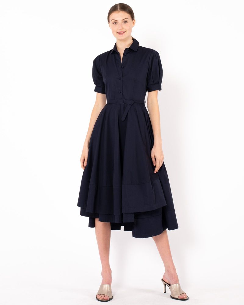 Short Sleeve Flared Dress