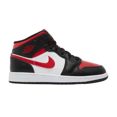 Air Jordan 1 Mid Black Fire Red (GS)