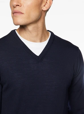 Merino Wool V-Neck Sweater