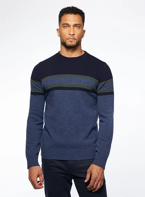 Navy Color Block Sweater