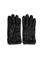 Central Stitch Black Gloves