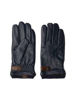 Gants en cuir marine