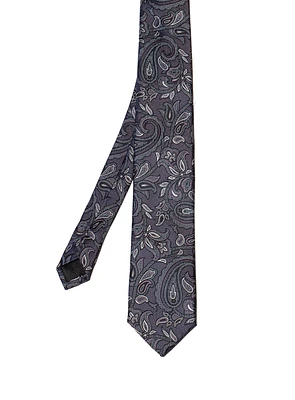 Navy Paisley Tie