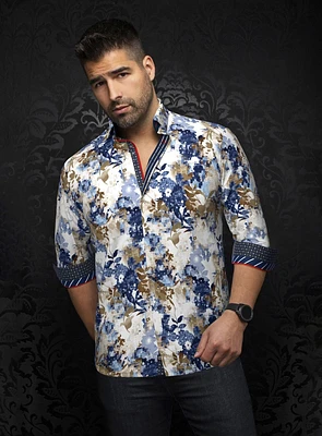 Mosaic Floral Print 'Ace' Shirt