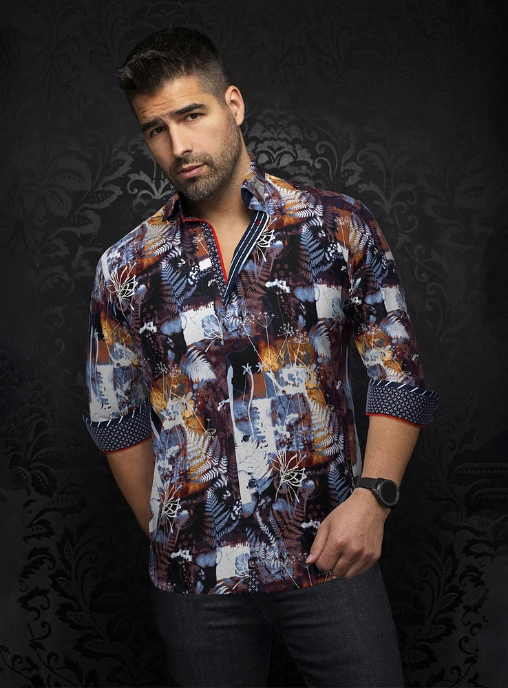 Abstract Print 'Olson' Shirt