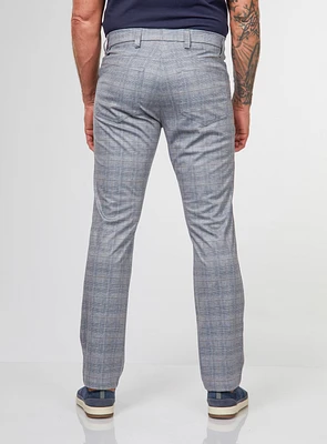 Checked Blue Dress Pants