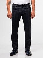 Checked Stretch Dress Pants