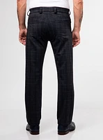 Checked Stretch Dress Pants